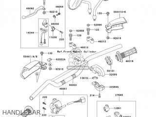HANDLEBAR - KL650A17 KLR650 2003 USA CALIFORNIA CANADA