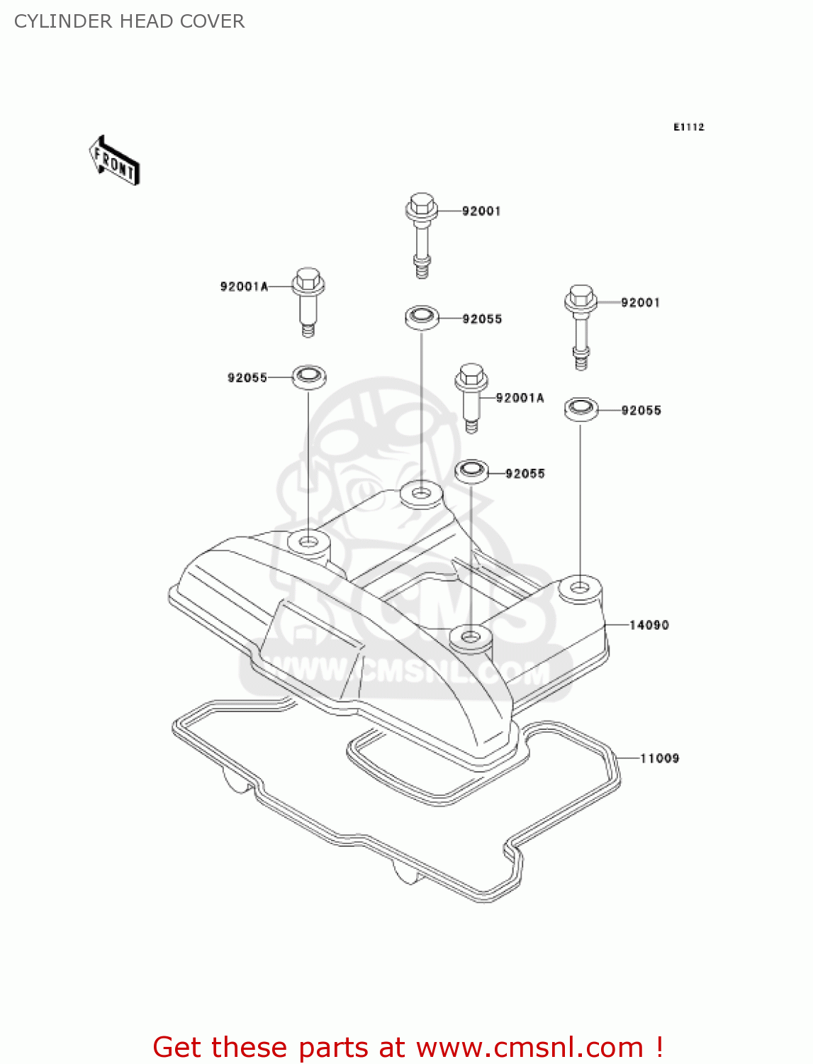 CYLINDER HEAD COVER KL650A18 KLR650 2004 USA CALIFORNIA CANADA