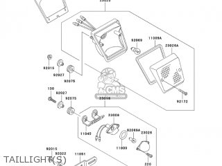 TAILLIGHT(S) - KL650A18 KLR650 2004 USA CALIFORNIA CANADA