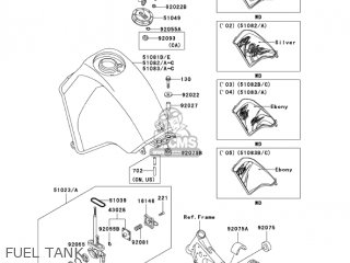 FUEL TANK - KL650A18 KLR650 2004 USA CALIFORNIA CANADA