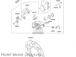FRONT BRAKE (A18/A19) - KL650A18 KLR650 2004 USA CALIFORNIA CANADA