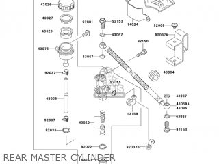 REAR MASTER CYLINDER - KL650A18 KLR650 2004 USA CALIFORNIA CANADA