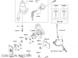 IGNITION SWITCH - KL650A18 KLR650 2004 USA CALIFORNIA CANADA