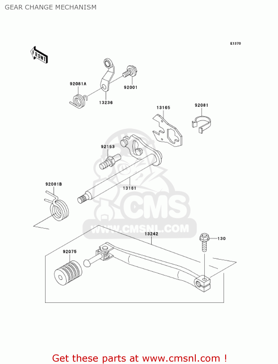 GEAR CHANGE MECHANISM KL650A19 KLR650 2005 USA CALIFORNIA CANADA