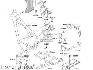 FRAME FITTINGS - KL650A19 KLR650 2005 USA CALIFORNIA CANADA
