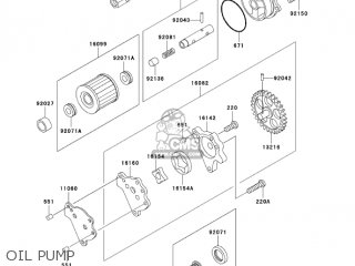 OIL PUMP - KL650A19 KLR650 2005 USA CALIFORNIA CANADA