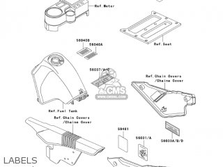 LABELS - KL650A19 KLR650 2005 USA CALIFORNIA CANADA