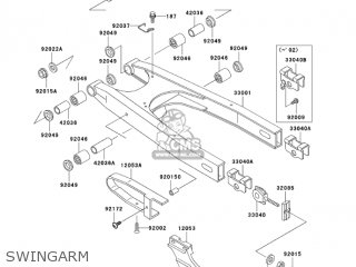 SWINGARM - KL650A19 KLR650 2005 USA CALIFORNIA CANADA