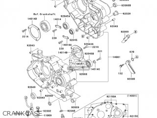 CRANKCASE - KL650A19 KLR650 2005 USA CALIFORNIA CANADA