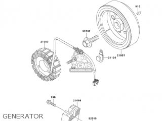 GENERATOR - KL650A19 KLR650 2005 USA CALIFORNIA CANADA