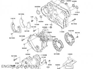 ENGINE COVER(S) - KL650A19 KLR650 2005 USA CALIFORNIA CANADA