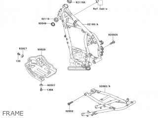 FRAME - KL650A19 KLR650 2005 USA CALIFORNIA CANADA