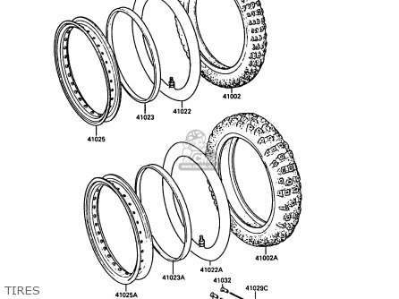 TIRES - KL650A2 KLR650 1988 EUROPE UK FR AR FG GR IT NR SD SP ST