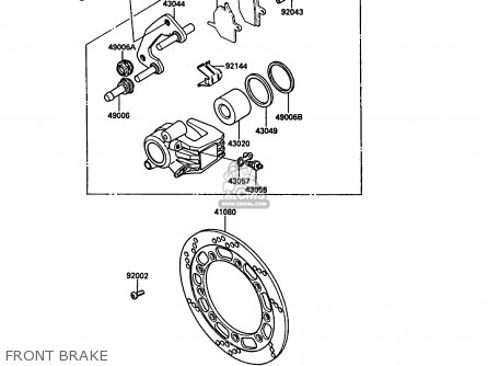 FRONT BRAKE - KL650A2 KLR650 1988 EUROPE UK FR AR FG GR IT NR SD SP ST