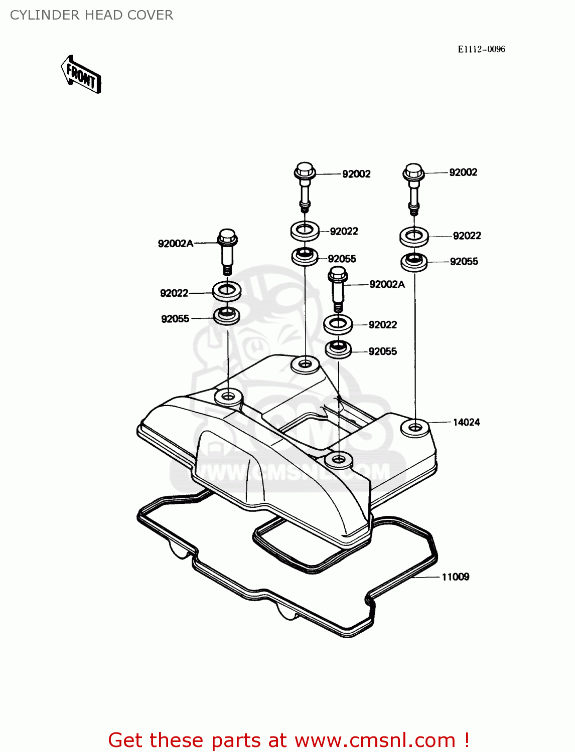 CYLINDER HEAD COVER KL650A2 KLR650 1988 USA CALIFORNIA CANADA