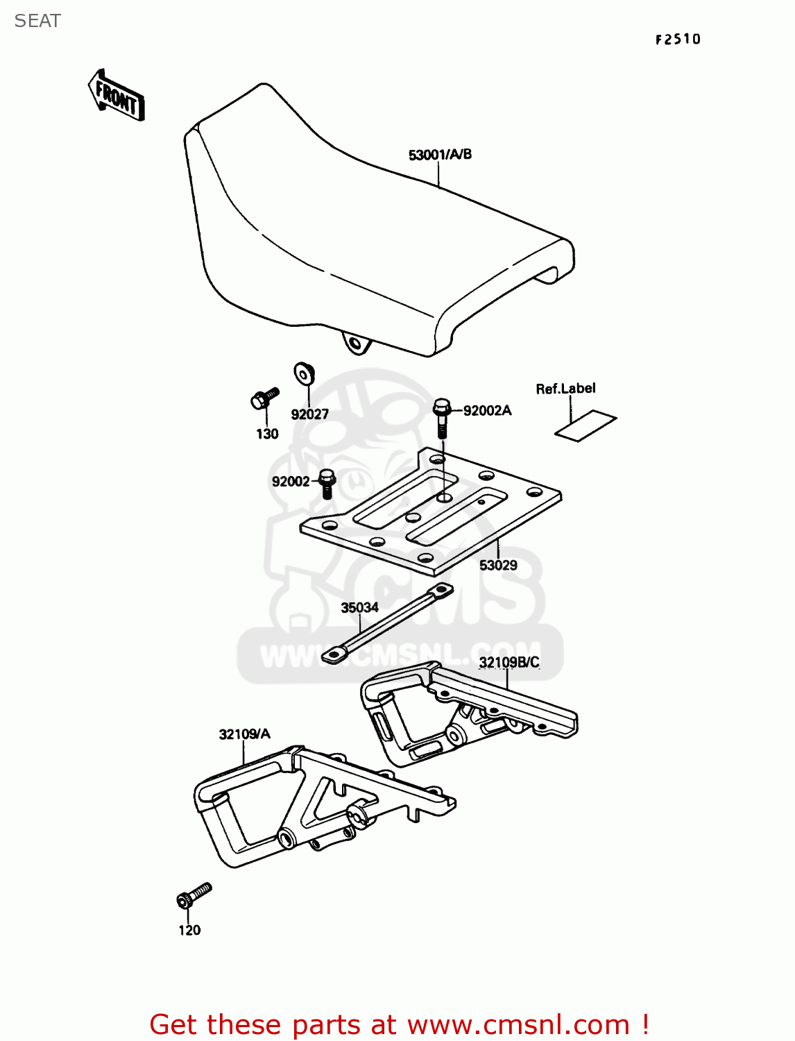 SEAT KL650A2 KLR650 1988 USA CALIFORNIA CANADA