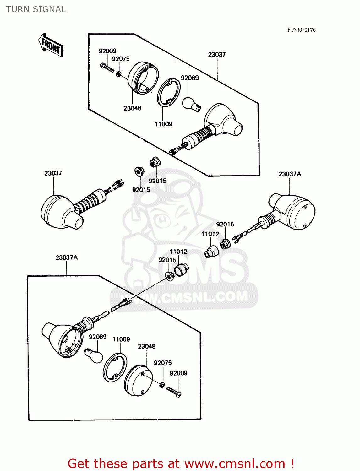 TURN SIGNAL KL650A2 KLR650 1988 USA CALIFORNIA CANADA
