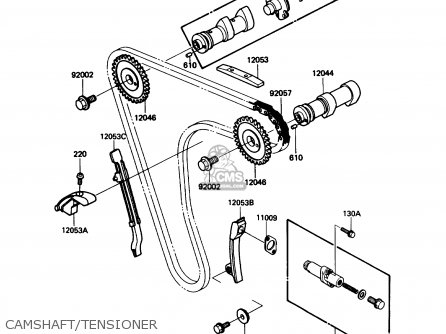 CAMSHAFT/TENSIONER - KL650A2 KLR650 1988 USA CALIFORNIA CANADA
