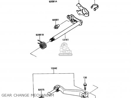 GEAR CHANGE MECHANISM - KL650A2 KLR650 1988 USA CALIFORNIA CANADA