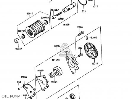 OIL PUMP - KL650A2 KLR650 1988 USA CALIFORNIA CANADA