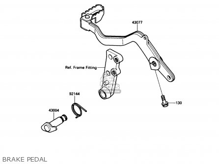 BRAKE PEDAL - KL650A2 KLR650 1988 USA CALIFORNIA CANADA
