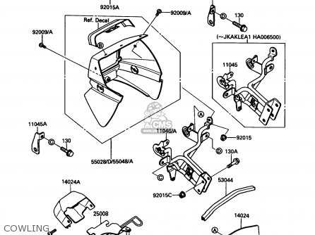 COWLING - KL650A2 KLR650 1988 USA CALIFORNIA CANADA