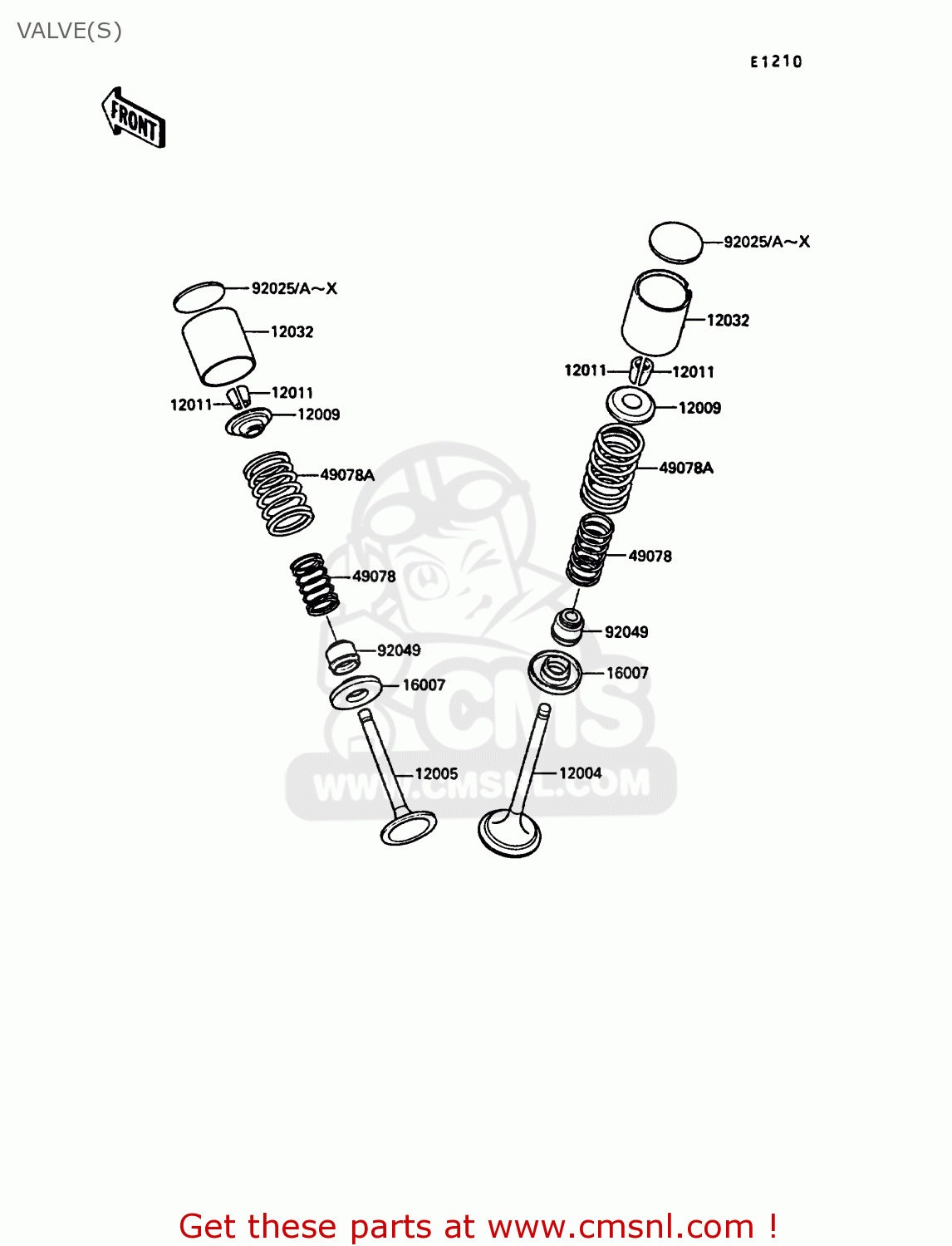 VALVE(S) KL650A3 KLR650 1989 EUROPE UK GR NR SD