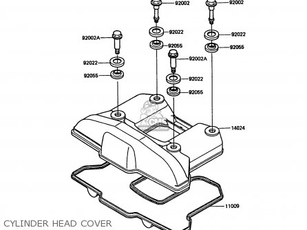 CYLINDER HEAD COVER - KL650A3 KLR650 1989 EUROPE UK GR NR SD