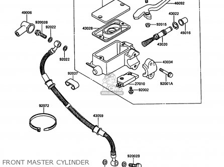 FRONT MASTER CYLINDER - KL650A3 KLR650 1989 EUROPE UK GR NR SD