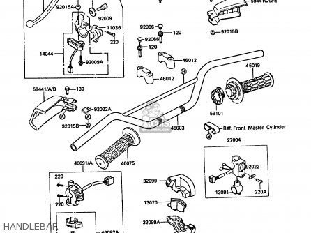 HANDLEBAR - KL650A3 KLR650 1989 EUROPE UK GR NR SD