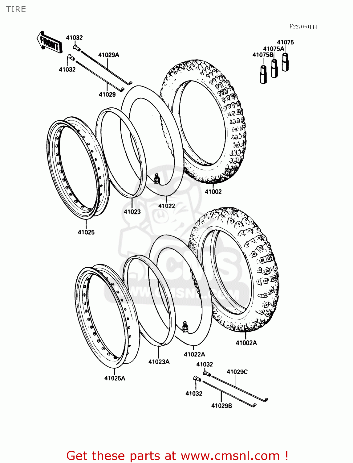 TIRE KL650A3 KLR650 1989 USA CALIFORNIA CANADA