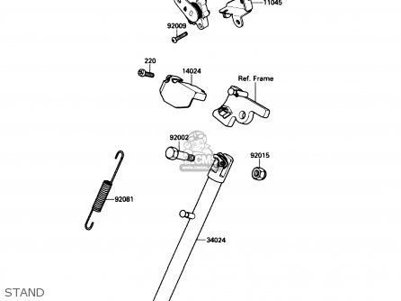 STAND - KL650A3 KLR650 1989 USA CALIFORNIA CANADA