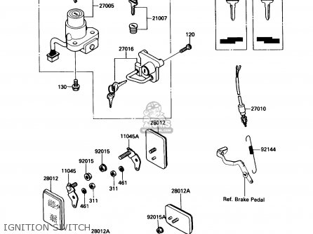IGNITION SWITCH - KL650A4 KLR650 1990 USA CALIFORNIA CANADA
