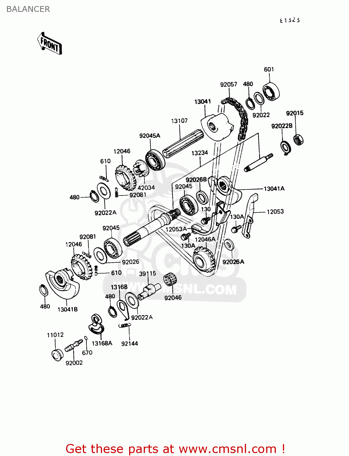 BALANCER KL650A5 KLR650 1991 USA CALIFORNIA CANADA