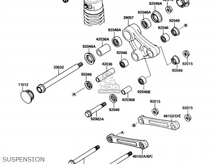 SUSPENSION - KL650A5 KLR650 1991 USA CALIFORNIA CANADA