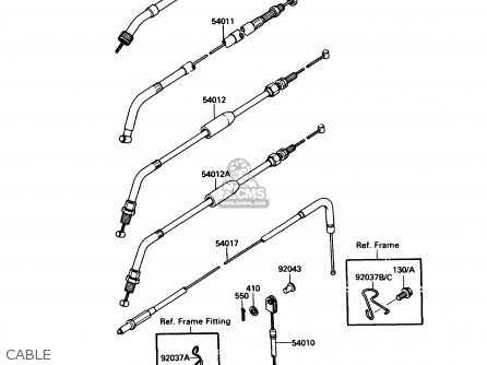 CABLE - KL650A5 KLR650 1991 USA CALIFORNIA CANADA