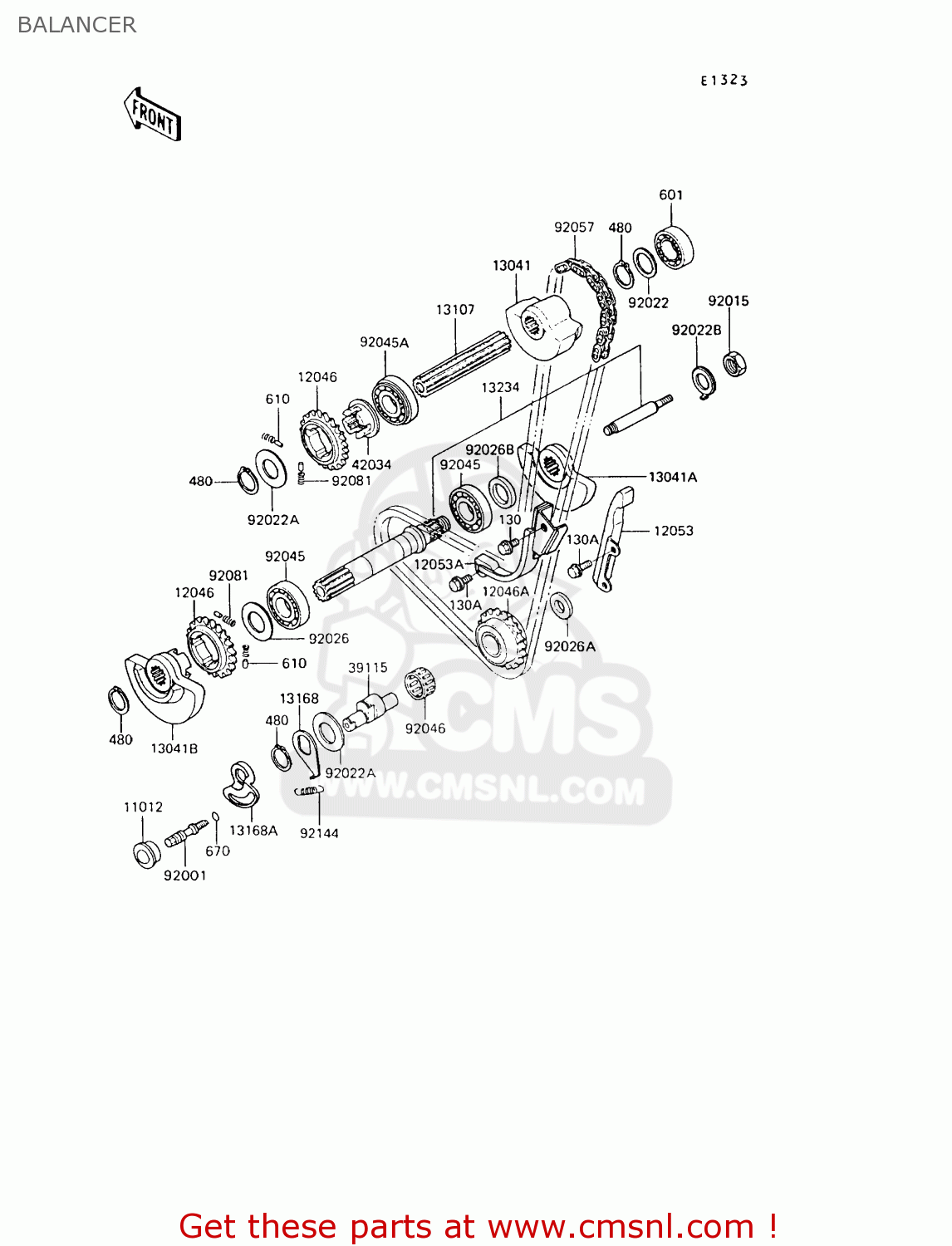 BALANCER KL650A6 KLR650 1992 USA CALIFORNIA CANADA