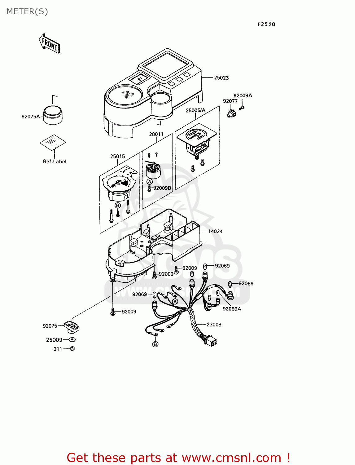 METER(S) KL650A6 KLR650 1992 USA CALIFORNIA CANADA