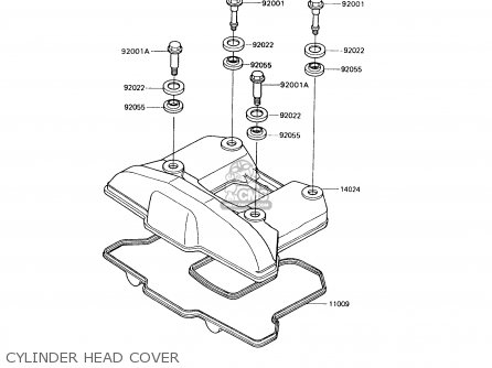 CYLINDER HEAD COVER - KL650A6 KLR650 1992 USA CALIFORNIA CANADA
