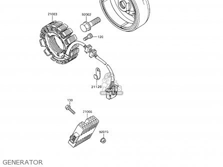 GENERATOR - KL650A6 KLR650 1992 USA CALIFORNIA CANADA