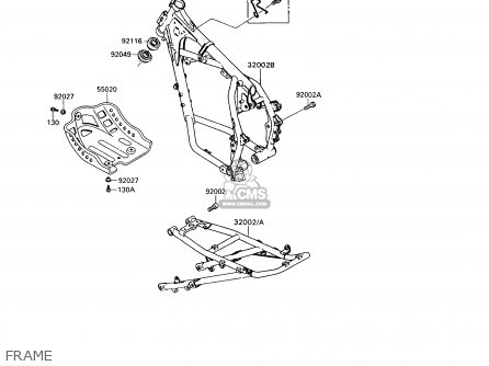 FRAME - KL650A6 KLR650 1992 USA CALIFORNIA CANADA