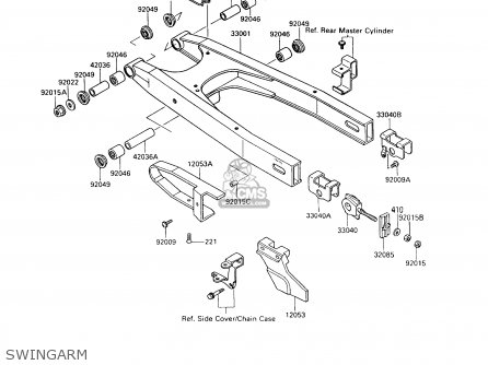 SWINGARM - KL650A6 KLR650 1992 USA CALIFORNIA CANADA