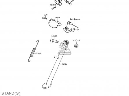 STAND(S) - KL650A6 KLR650 1992 USA CALIFORNIA CANADA