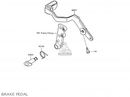 BRAKE PEDAL - KL650A6 KLR650 1992 USA CALIFORNIA CANADA