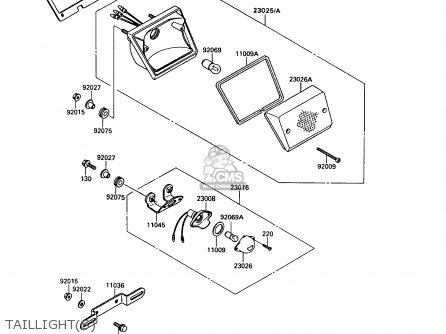 TAILLIGHT(S) - KL650A6 KLR650 1992 USA CALIFORNIA CANADA