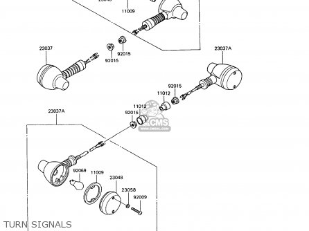 TURN SIGNALS - KL650A6 KLR650 1992 USA CALIFORNIA CANADA
