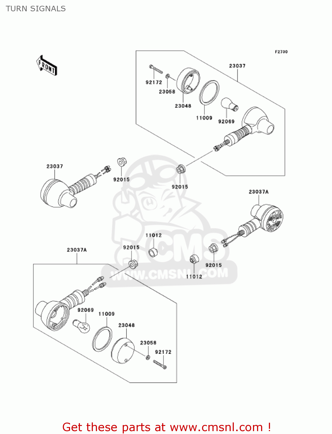 TURN SIGNALS KL650A6F KLR650 2006 USA CALIFORNIA CANADA