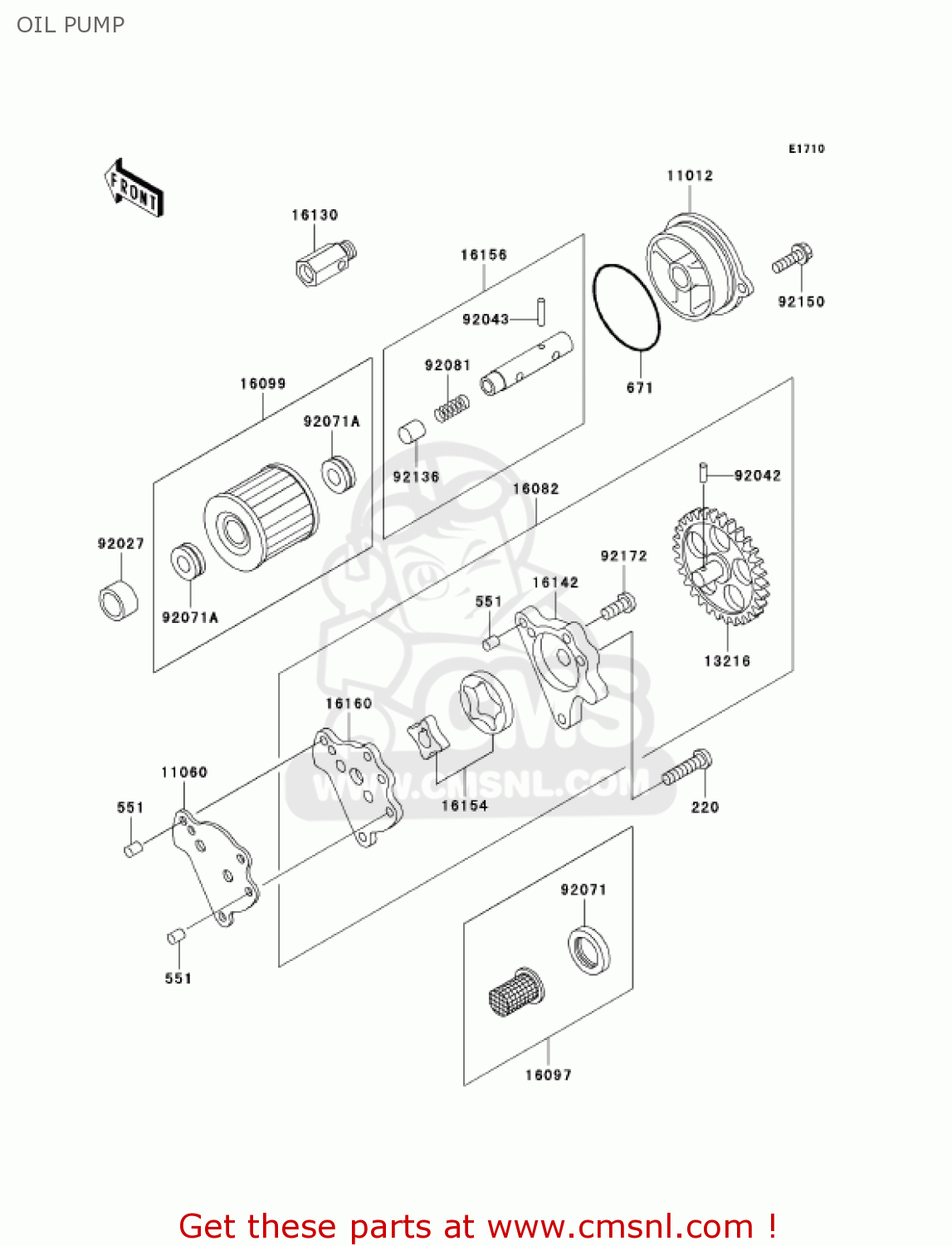 OIL PUMP KL650A6F KLR650 2006 USA CALIFORNIA CANADA