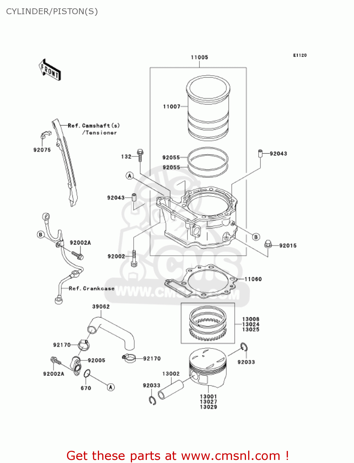 CYLINDER/PISTON(S) KL650A6F KLR650 2006 USA CALIFORNIA CANADA