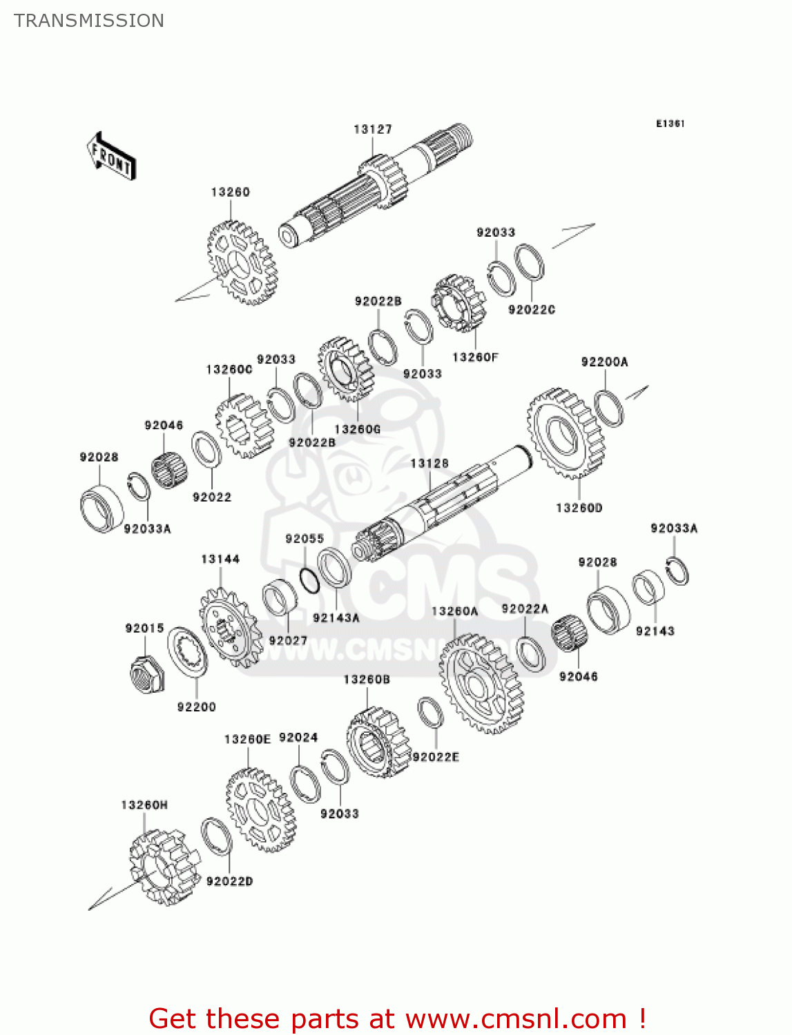 TRANSMISSION KL650A6F KLR650 2006 USA CALIFORNIA CANADA